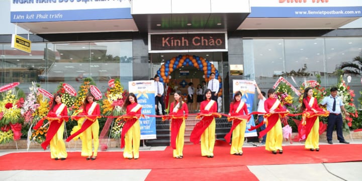Khai trương I Dịch vụ tổ chức lễ khai trương chuyên nghiệp tại Đồng Nai I Khai trương Bưu điện Ngân hàng Liên Việt