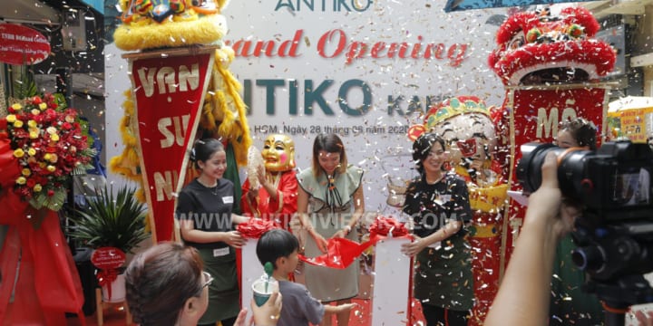 Khai trương I Dịch vụ tổ chức lễ khai trương giá rẻ tại Đồng Nai I Khai trương Antiko Cafe