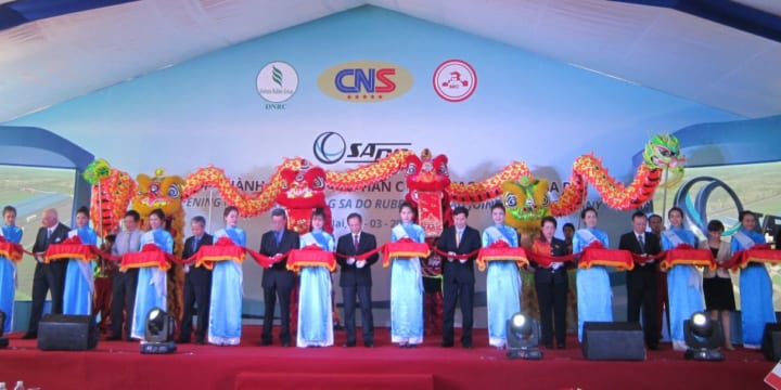 Công ty tổ chức lễ khánh thành tại Đồng Nai | Lễ khánh thành công ty Cổ phần Chỉ sợi Cao su VRG SA DO