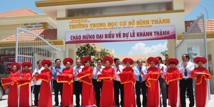Công ty tổ chức lễ khánh thành tại Long An | Lễ khánh thành công trình giao thông và giáo dục  trên địa bàn các huyện Mộc Hóa, Thạnh Hóa và Đức Huệ