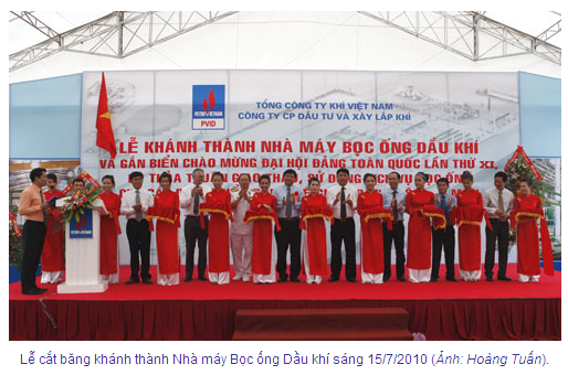 Công ty tổ chức lễ khánh thành tại Bà Rịa-Vũng Tàu | Lễ khánh thành Nhà máy Bọc ống Dầu khí đầu tiên, duy nhất tại Việt Nam