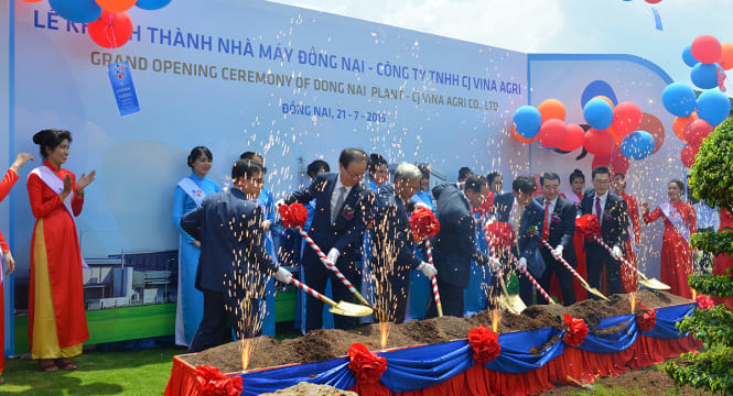 Công ty tổ chức lễ khánh thành tại Đồng Nai | Lễ khánh thành nhà máy sản xuất thức ăn chăn nuôi thứ tư của CJ Vina Agri